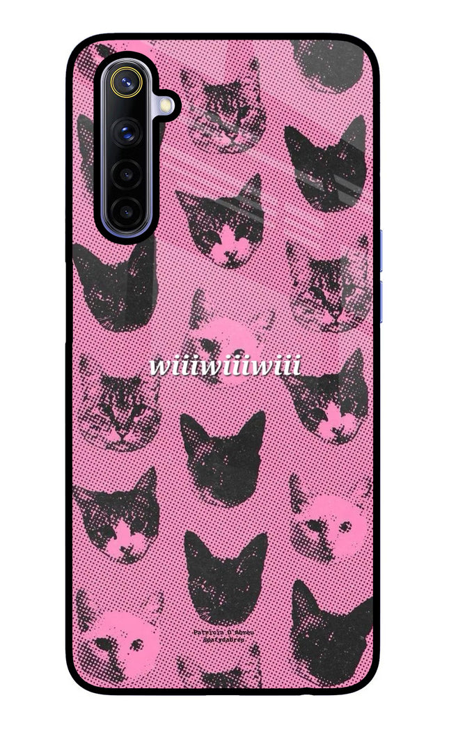 Pink Cats Realme 6/6i Glass Case