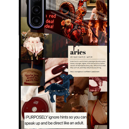 Zodiac Aries Realme 6/6i Glass Case