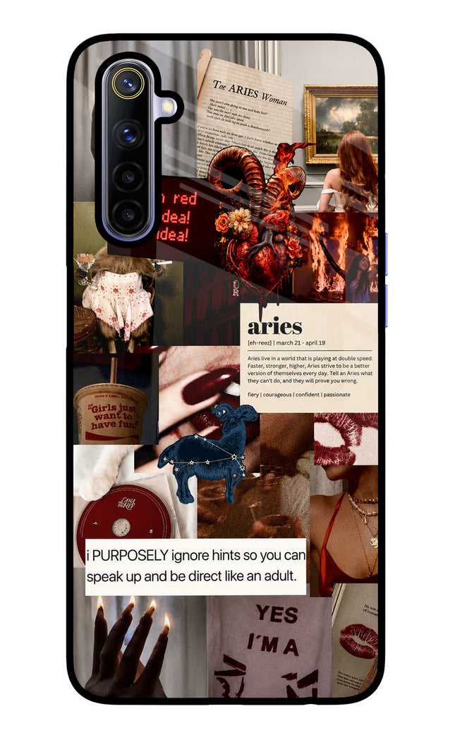 Zodiac Aries Realme 6/6i Glass Case