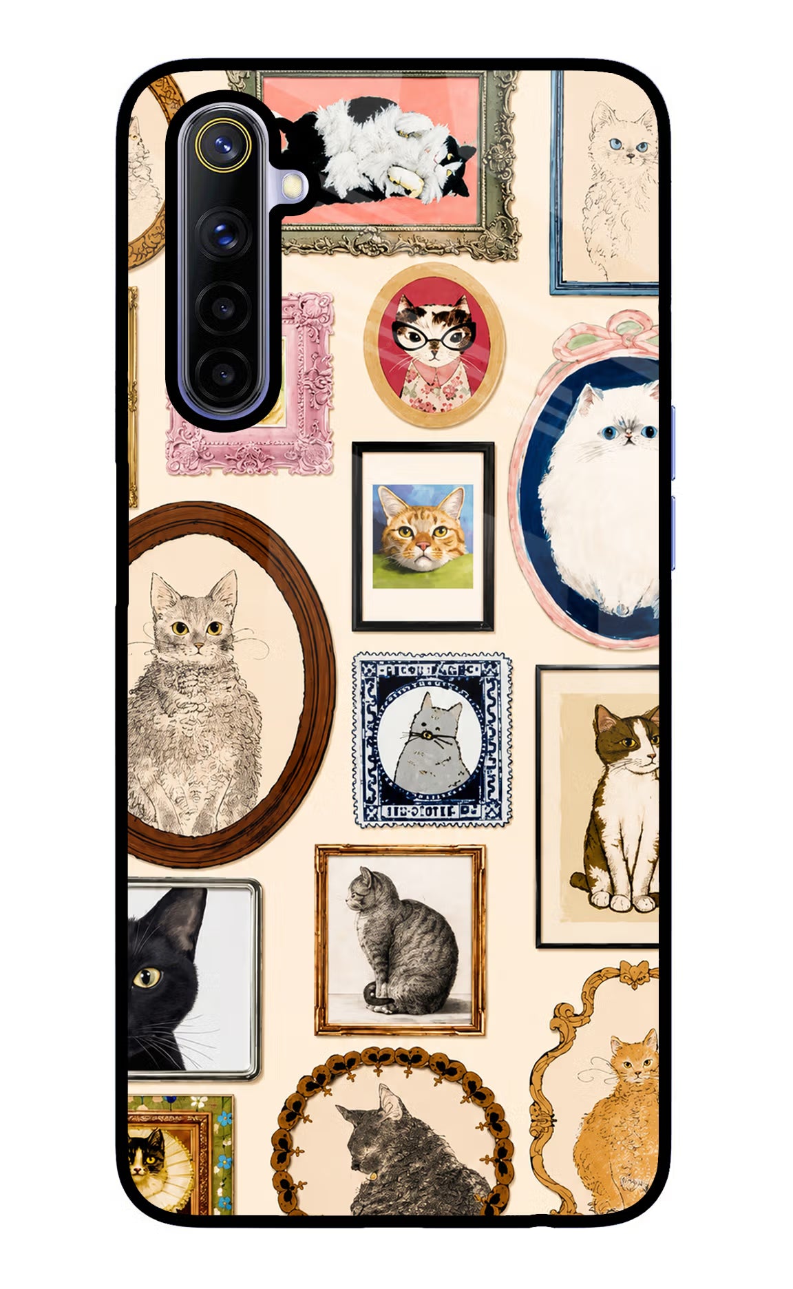 Mirror Cats Realme 6/6i Glass Case