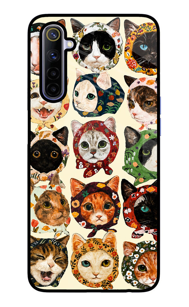 Cool Cat Realme 6/6i Glass Case