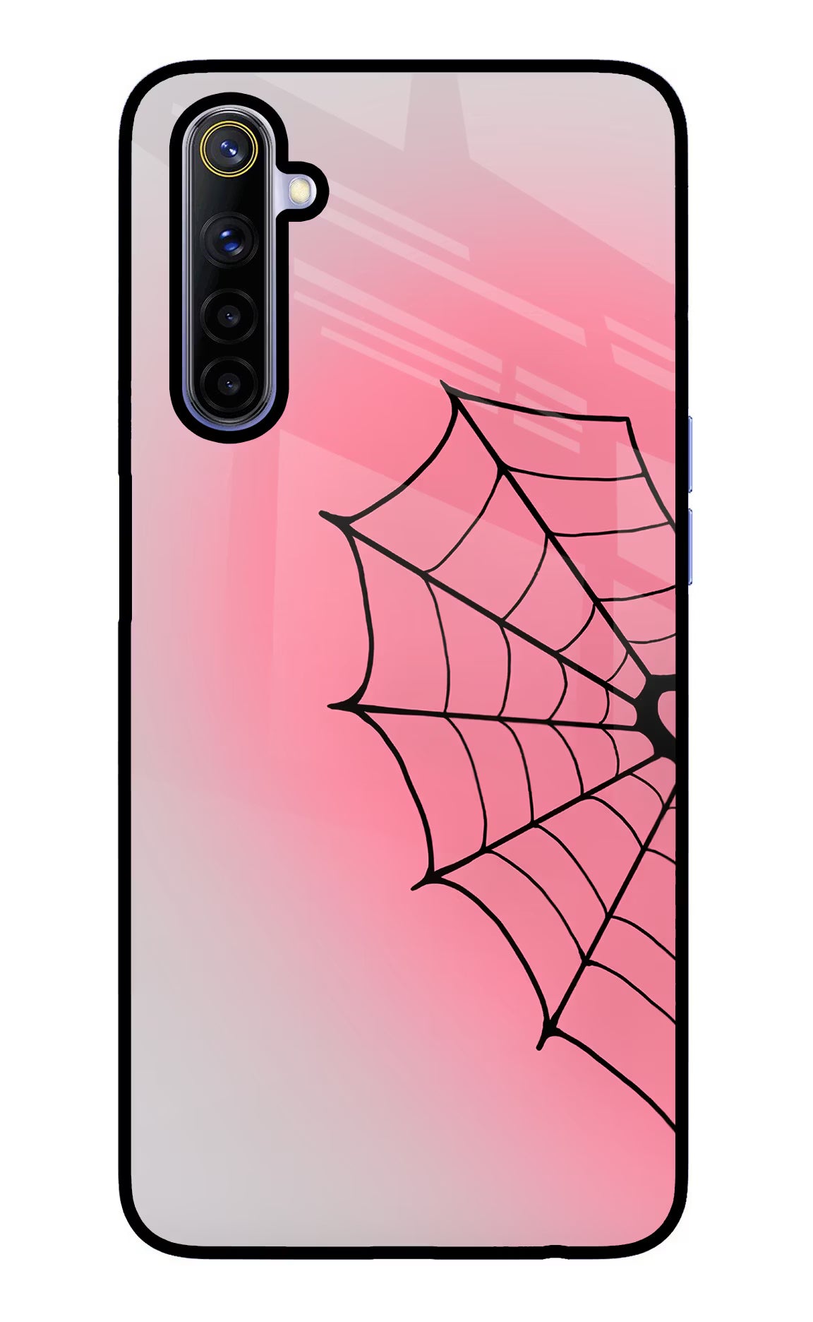 Pink Web Realme 6/6i Glass Case