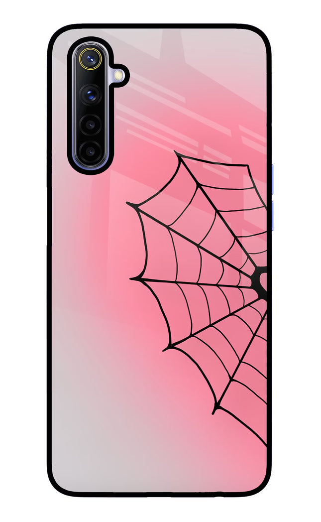 Pink Web Realme 6/6i Glass Case