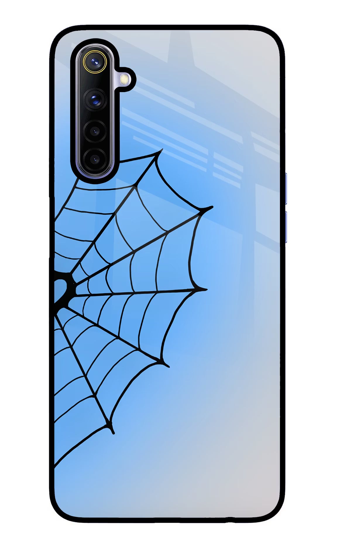 Blue Web Realme 6/6i Glass Case