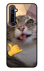 Silly Cat Call Realme 6/6i Glass Case