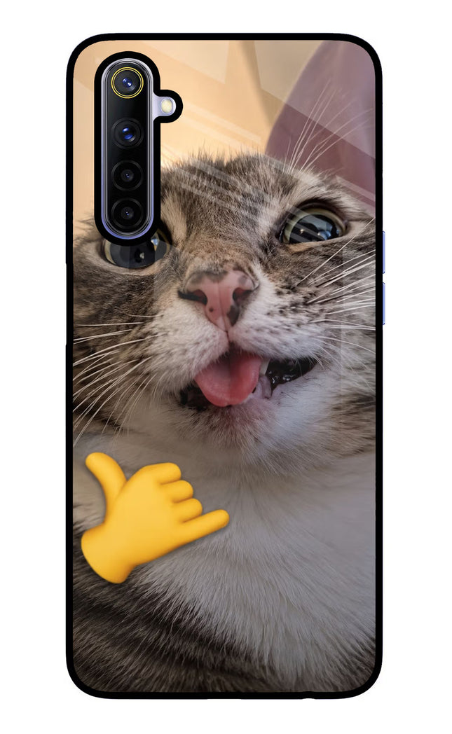 Silly Cat Call Realme 6/6i Glass Case