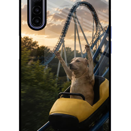 Rollercoaster Dog Realme 6/6i Glass Case Back Cover by Casekaro