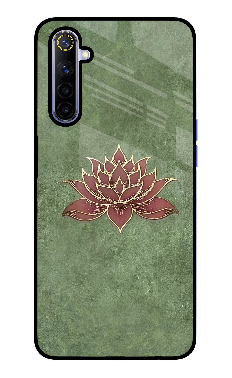Lotus Grace Realme 6/6i Back Cover, Glass case
