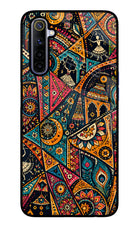 Folk Print Realme 6/6i Glass Case