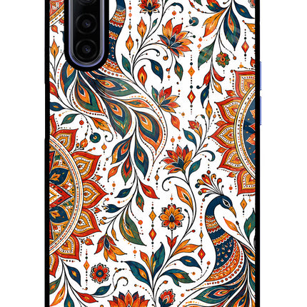 White Mayura Realme 6/6i Glass Case