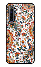White Mayura Realme 6/6i Glass Case