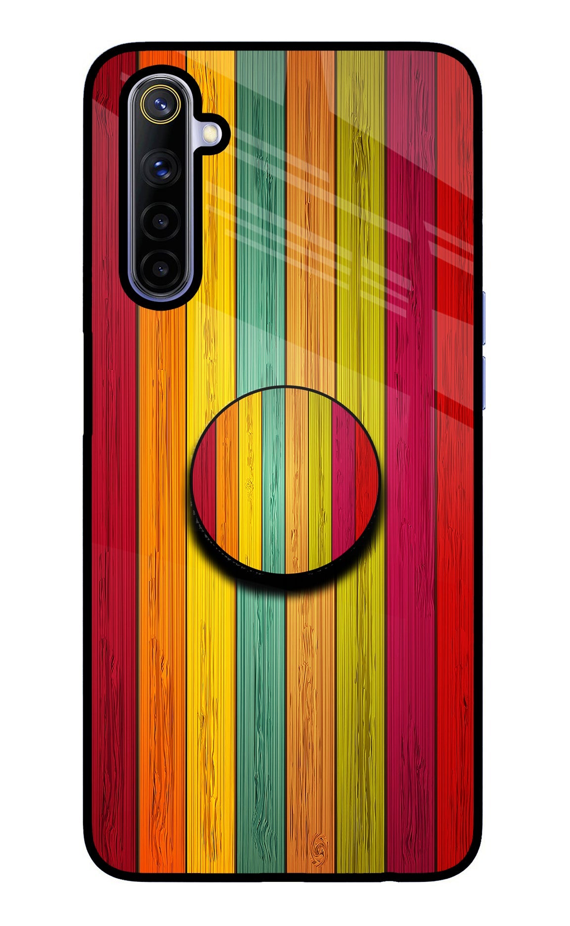 Multicolor Wooden Realme 6/6i Pop Case