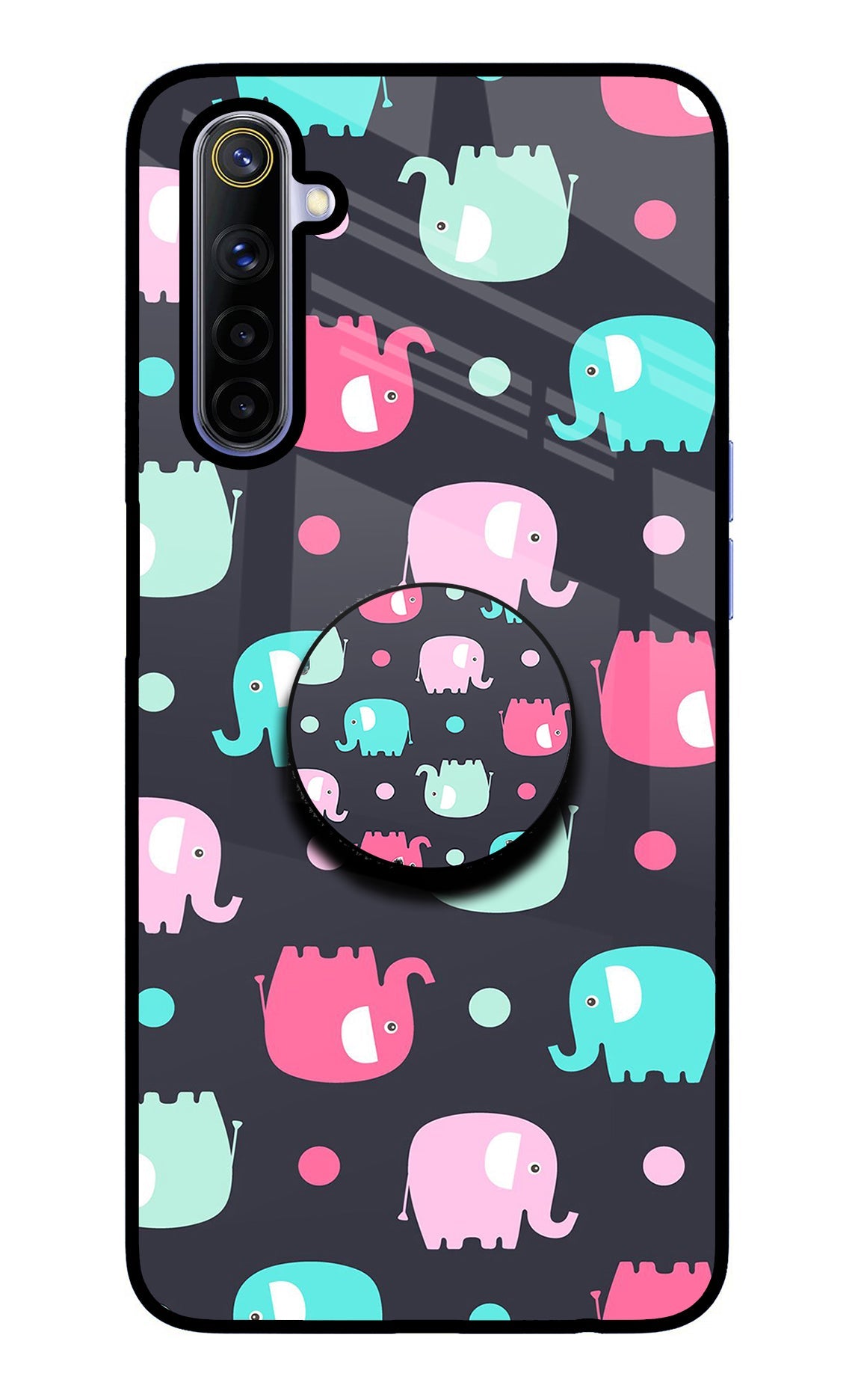 Baby Elephants Realme 6/6i Glass Case