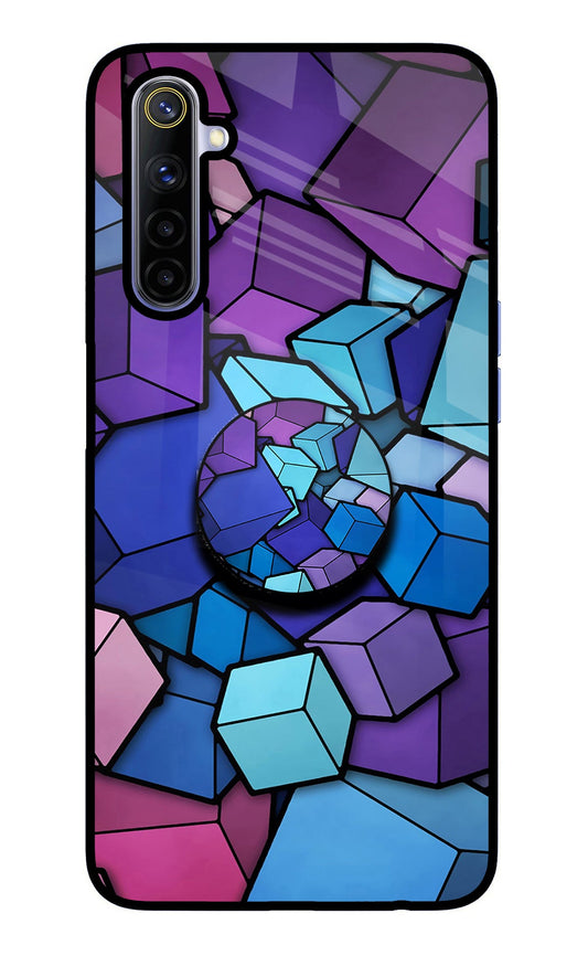 Cubic Abstract Realme 6/6i Glass Case