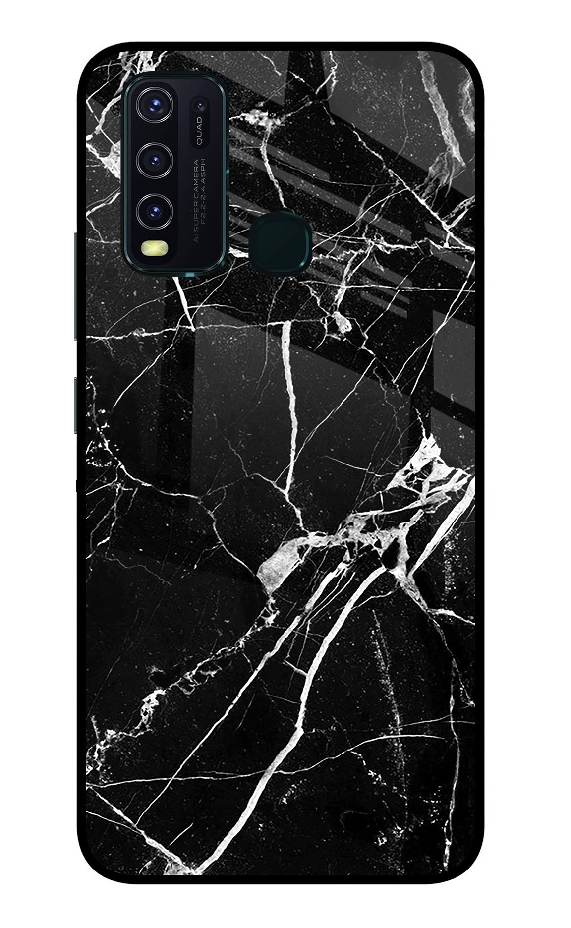 Black Marble Pattern Vivo Y30/Y50 Back Cover