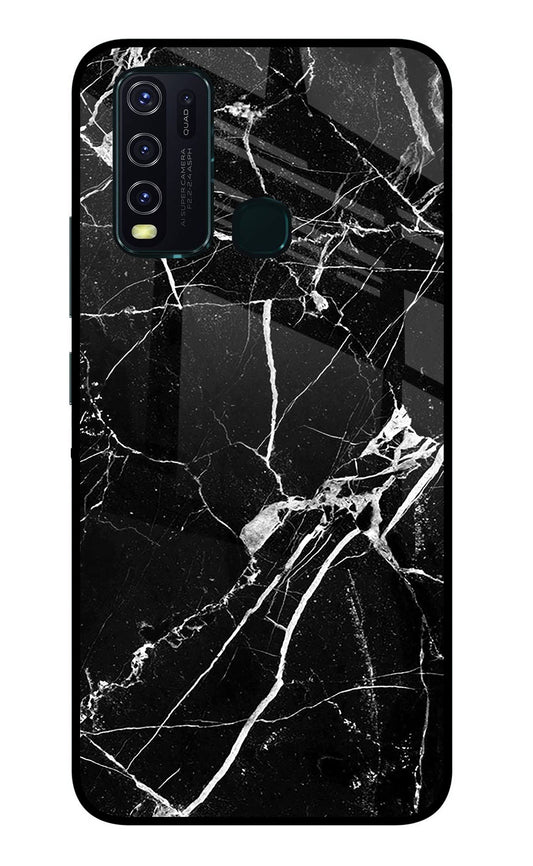 Black Marble Pattern Vivo Y30/Y50 Glass Case