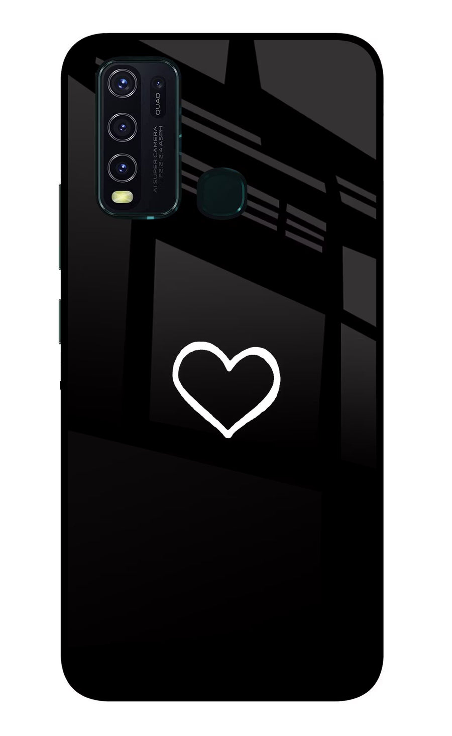 Heart Vivo Y30/Y50 Back Cover, Glass case