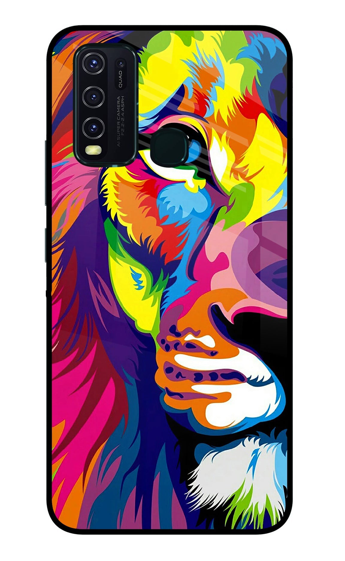 Lion Half Face Vivo Y30/Y50 Back Cover