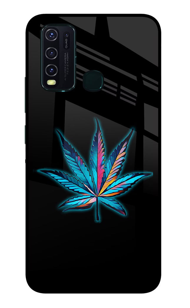 Weed Vivo Y30/Y50 Glass Case Back Cover by Casekaro