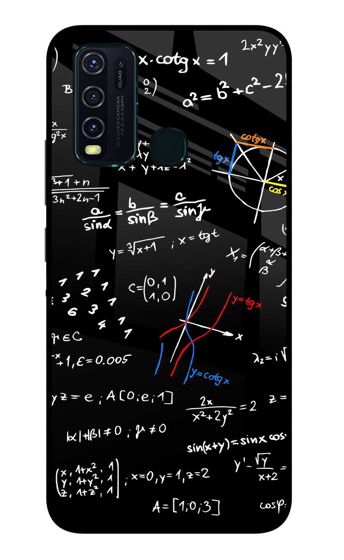 Mathematics Formula Vivo Y30/Y50 Glass Case