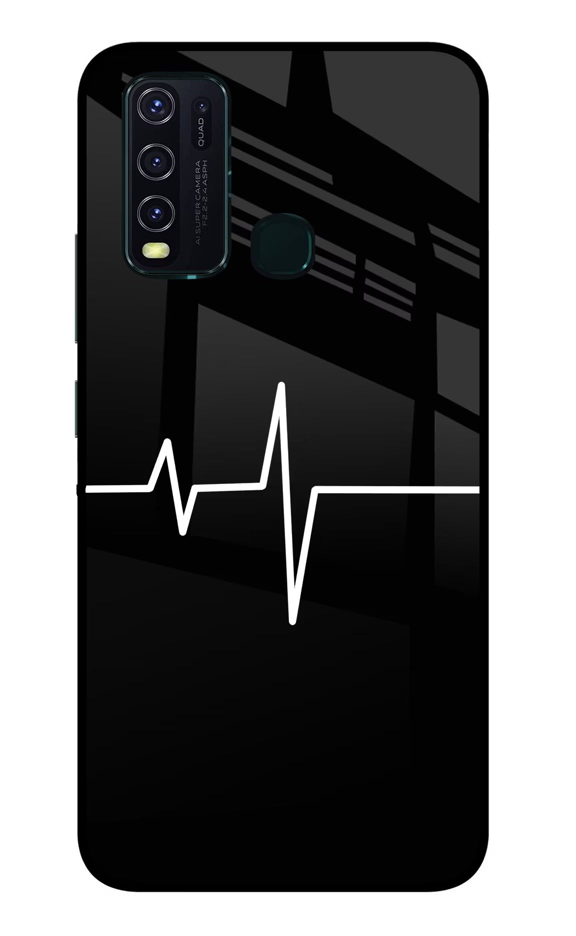 Heart Beats Vivo Y30/Y50 Glass Case Back Cover by Casekaro