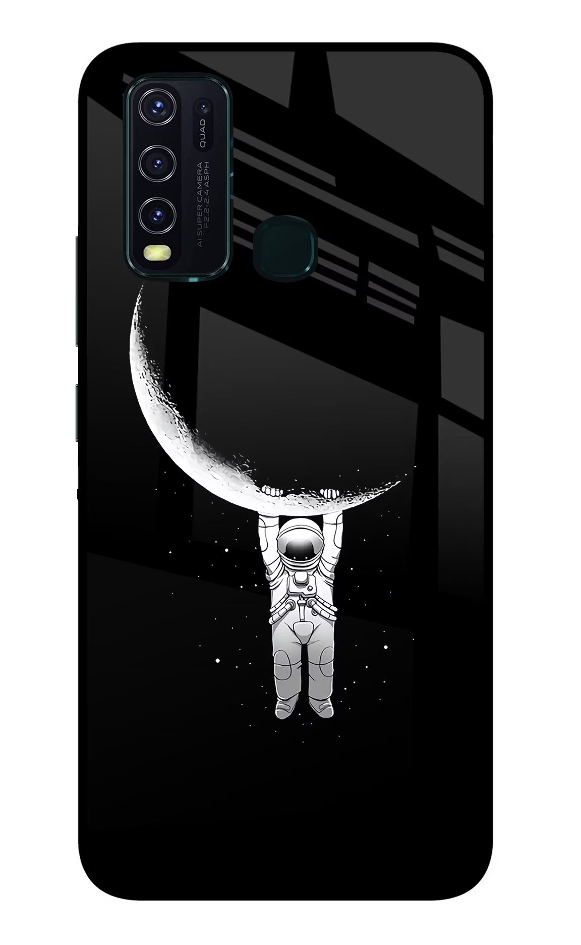 Moon Space Vivo Y30/Y50 Glass Case Back Cover by Casekaro