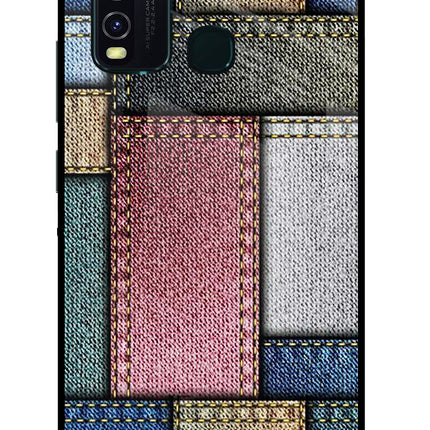 Multicolor Jeans Vivo Y30/Y50 Glass Case