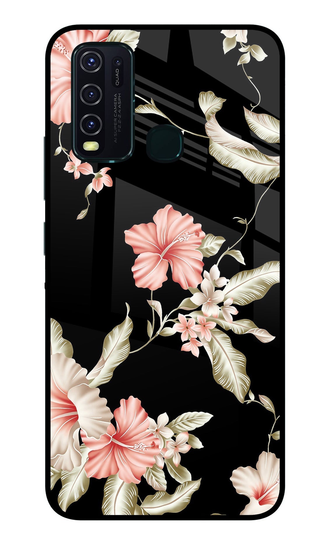 Flowers Vivo Y30/Y50 Glass Case