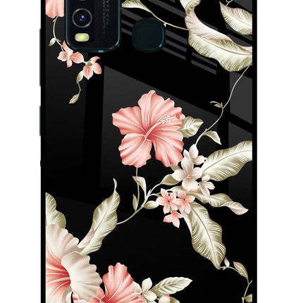 Flowers Vivo Y30/Y50 Glass Case Back Cover by Casekaro