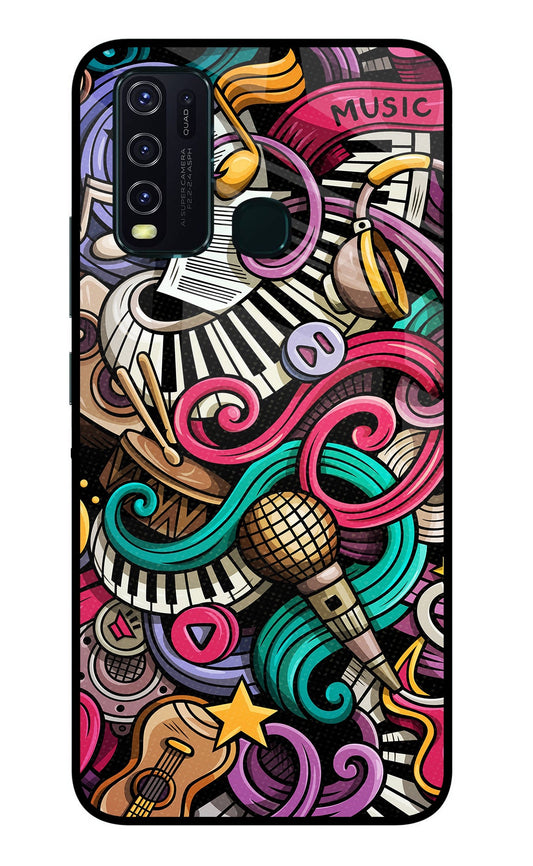 Music Abstract Vivo Y30/Y50 Glass Case