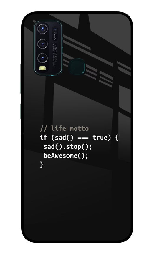 Life Motto Code Vivo Y30/Y50 Glass Case