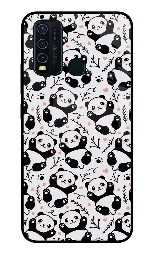 Cute Panda Vivo Y30/Y50 Glass Case