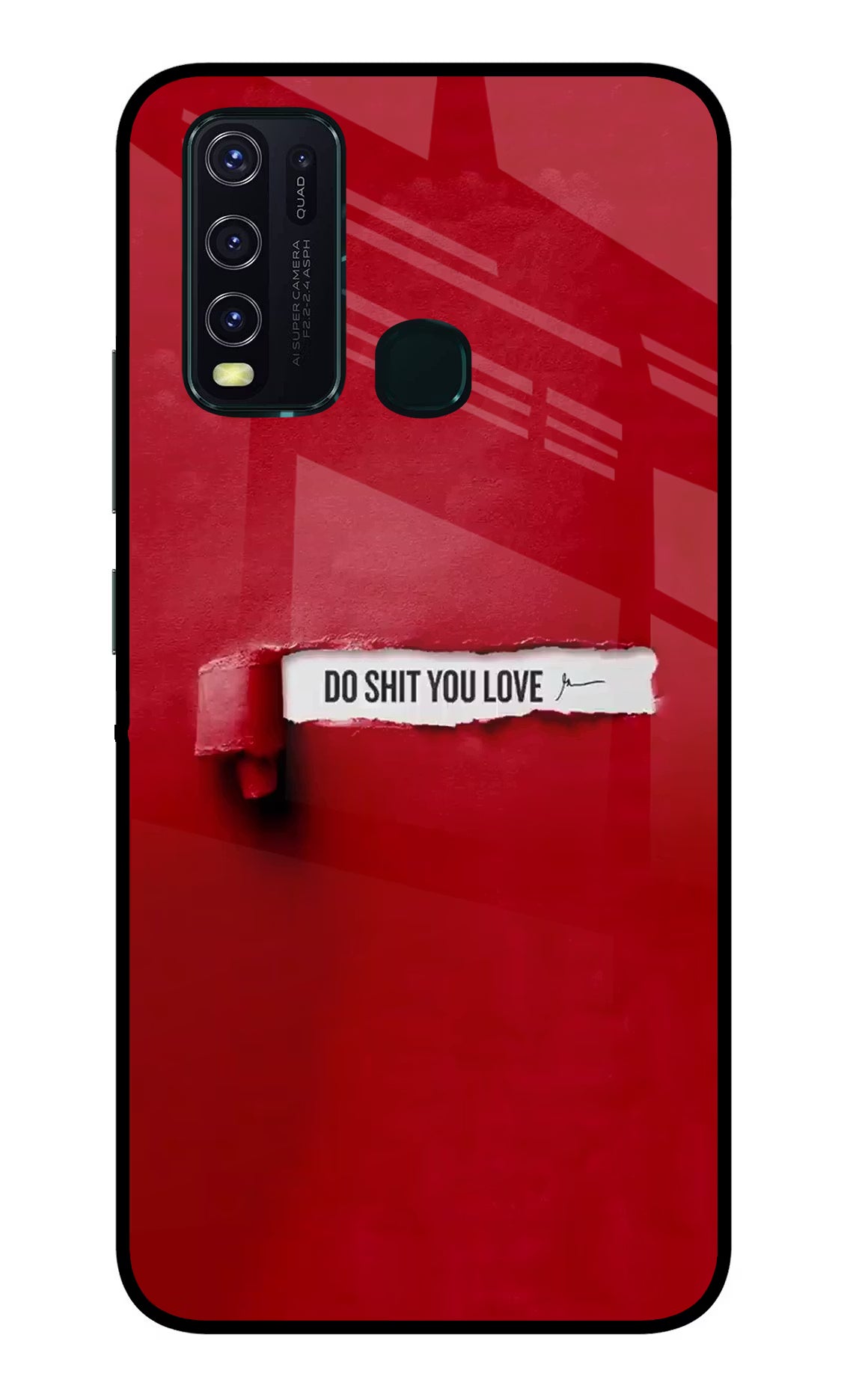 Do Shit You Love Vivo Y30/Y50 Glass Case Back Cover by Casekaro