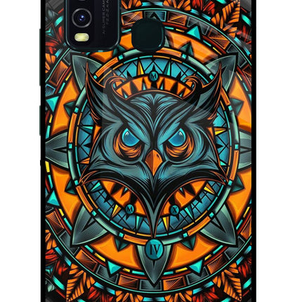 Angry Owl Art Vivo Y30/Y50 Glass Case Back Cover by Casekaro