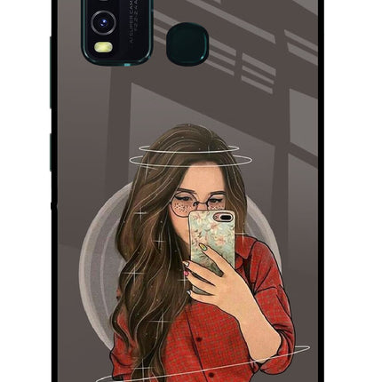 Selfie Queen Vivo Y30/Y50 Glass Case Back Cover by Casekaro