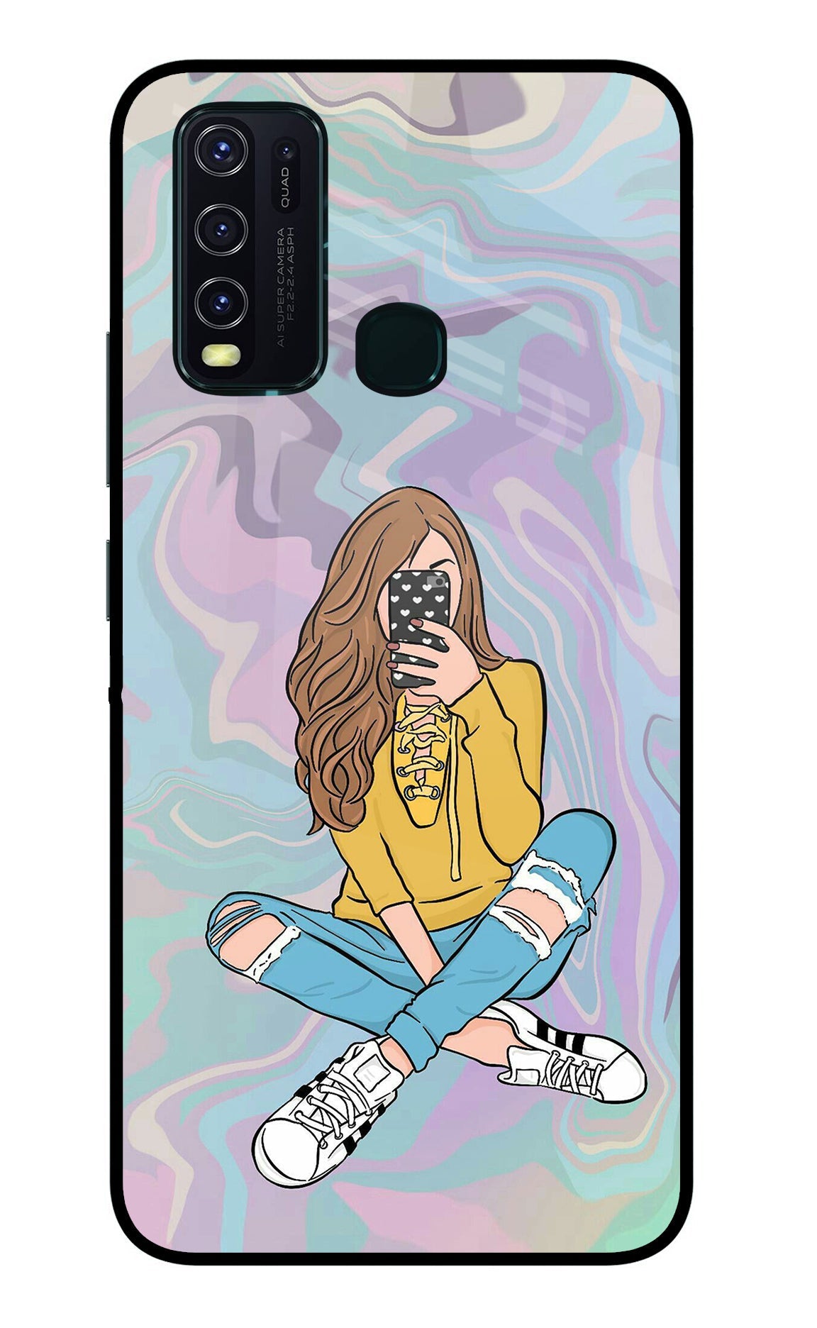 Selfie Girl Vivo Y30/Y50 Glass Case