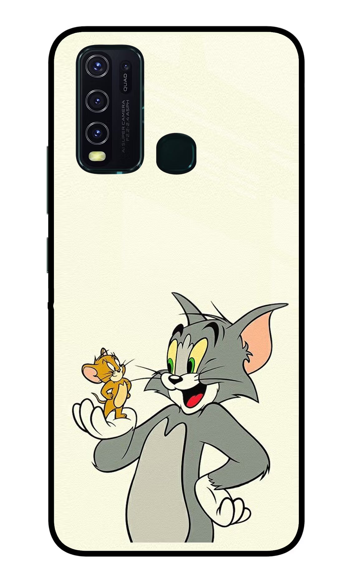 Tom & Jerry Vivo Y30/Y50 Glass Case Back Cover by Casekaro