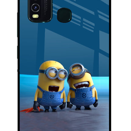 Minion Laughing Vivo Y30/Y50 Glass Case Back Cover by Casekaro
