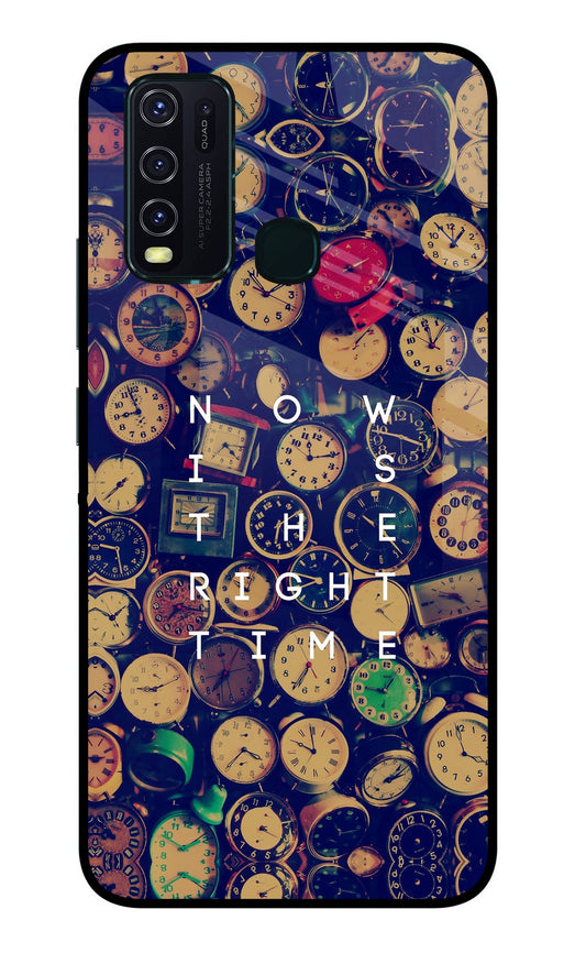 Now is the Right Time Quote Vivo Y30/Y50 Glass Case