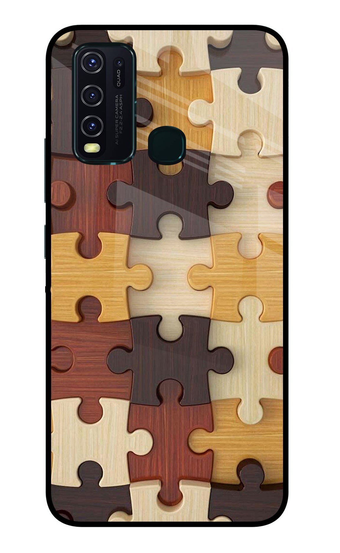 Wooden Puzzle Vivo Y30/Y50 Back Cover