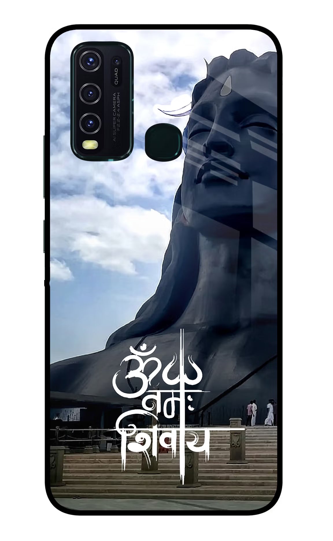 Om Namah Shivay Vivo Y30/Y50 Glass Case Back Cover by Casekaro