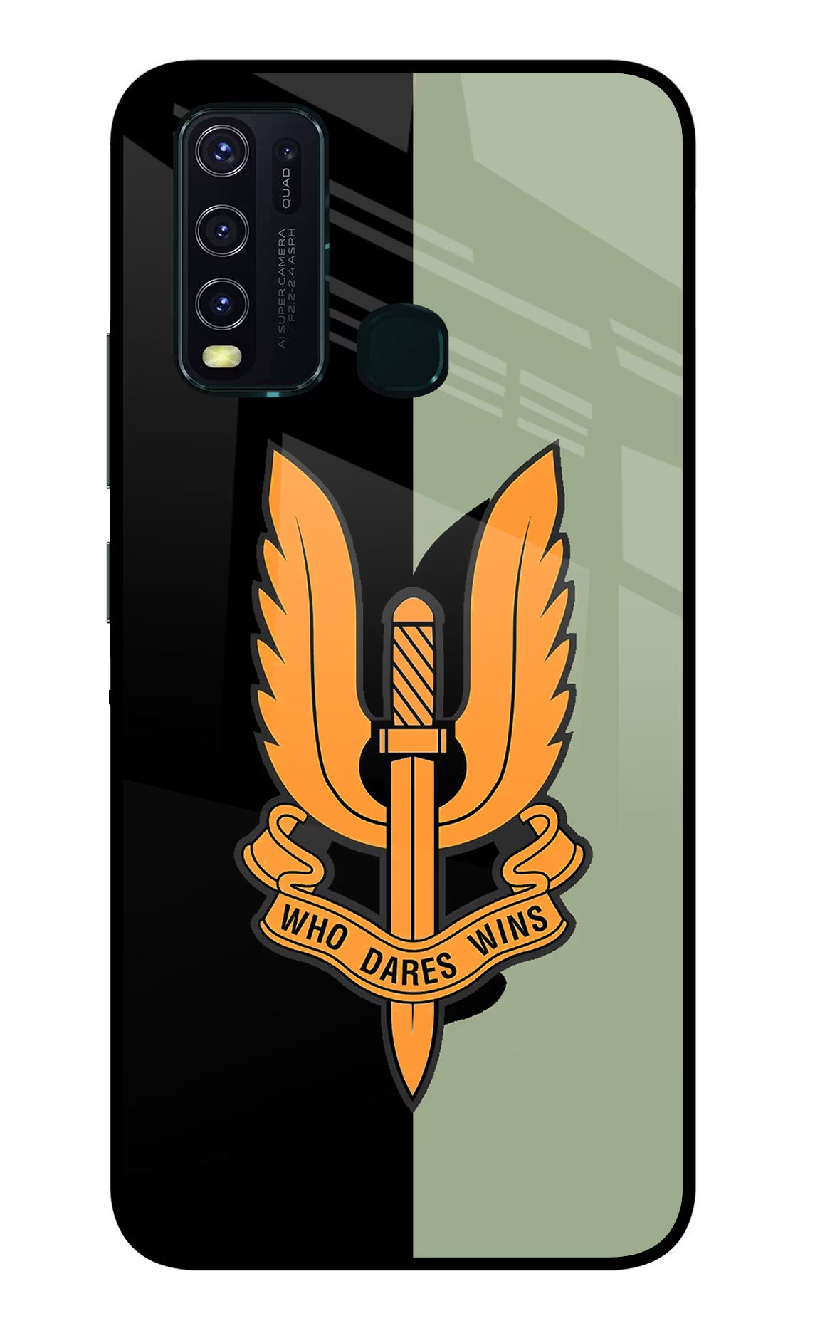 Balidan Logo Vivo Y30/Y50 Glass Case Back Cover by Casekaro