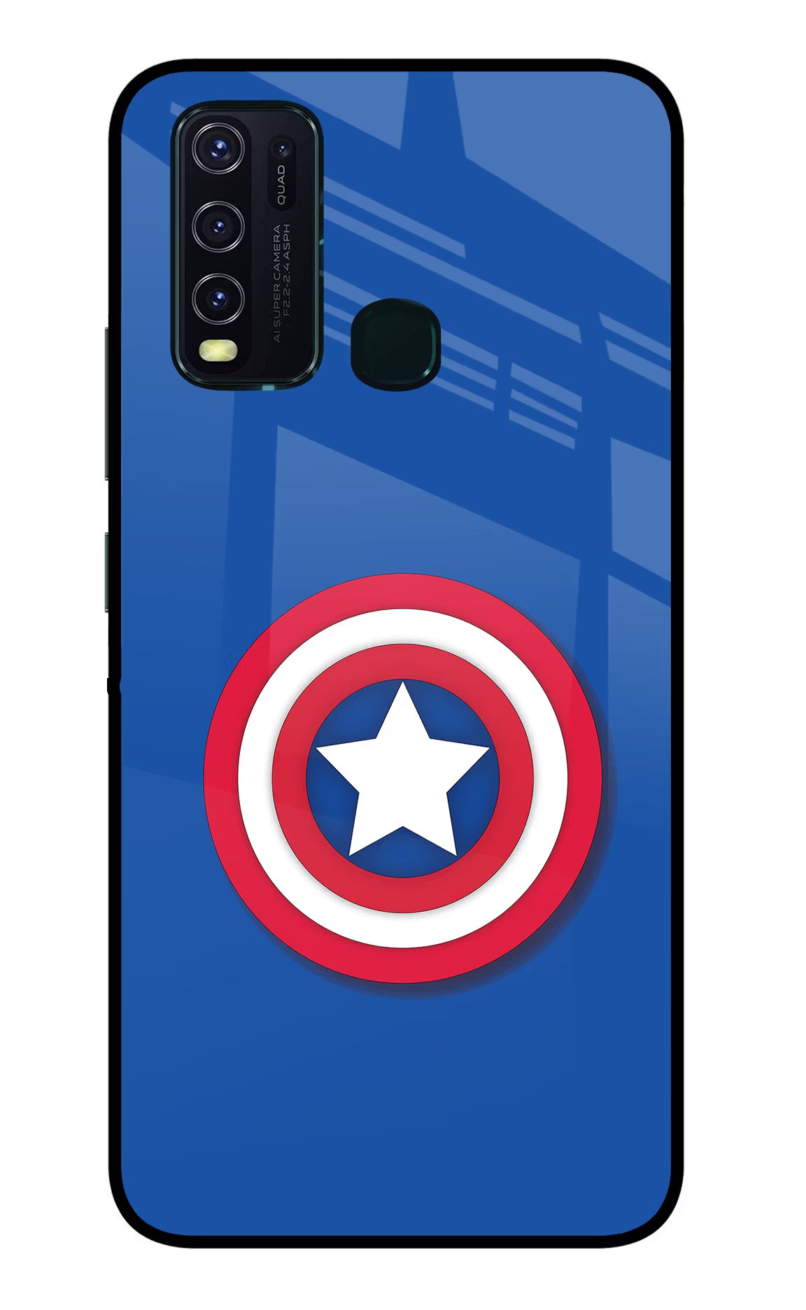 Shield Vivo Y30/Y50 Glass Case Back Cover by Casekaro