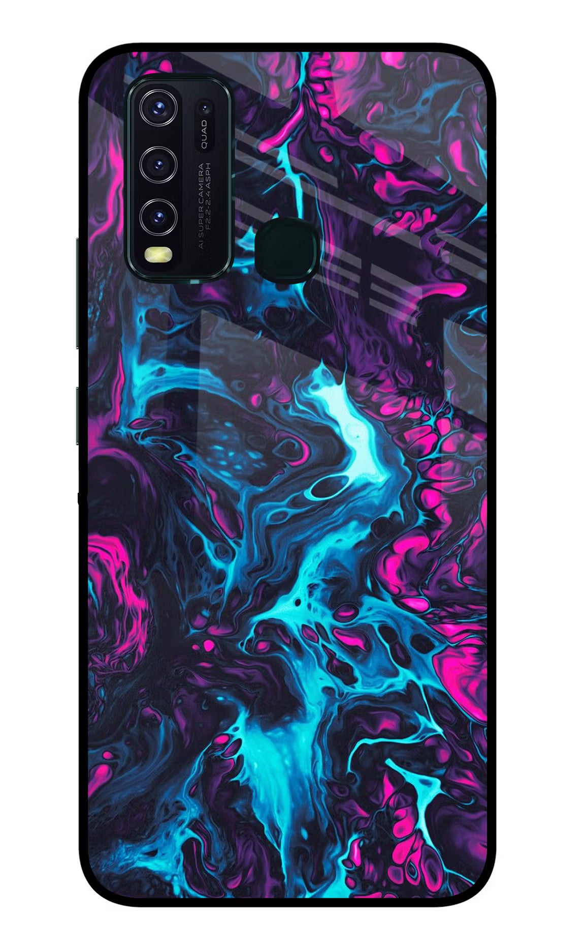 Abstract Vivo Y30/Y50 Glass Case Back Cover by Casekaro