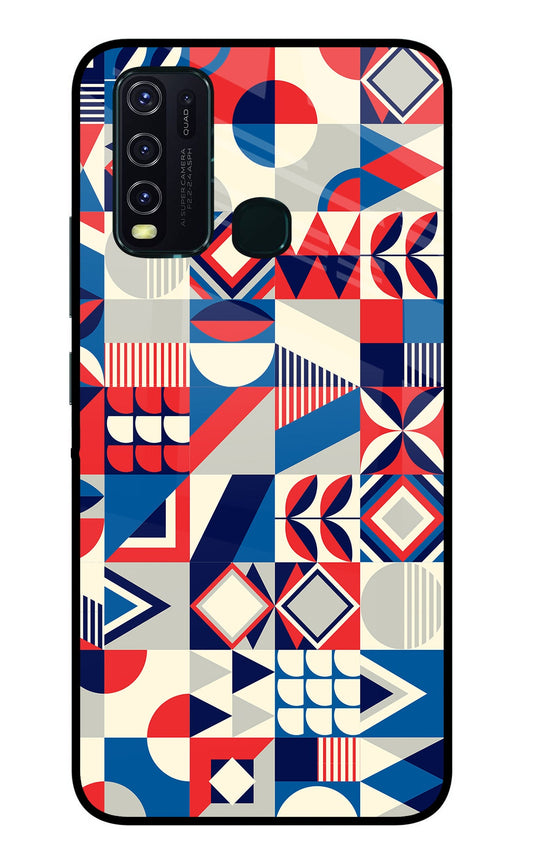 Colorful Pattern Vivo Y30/Y50 Glass Case