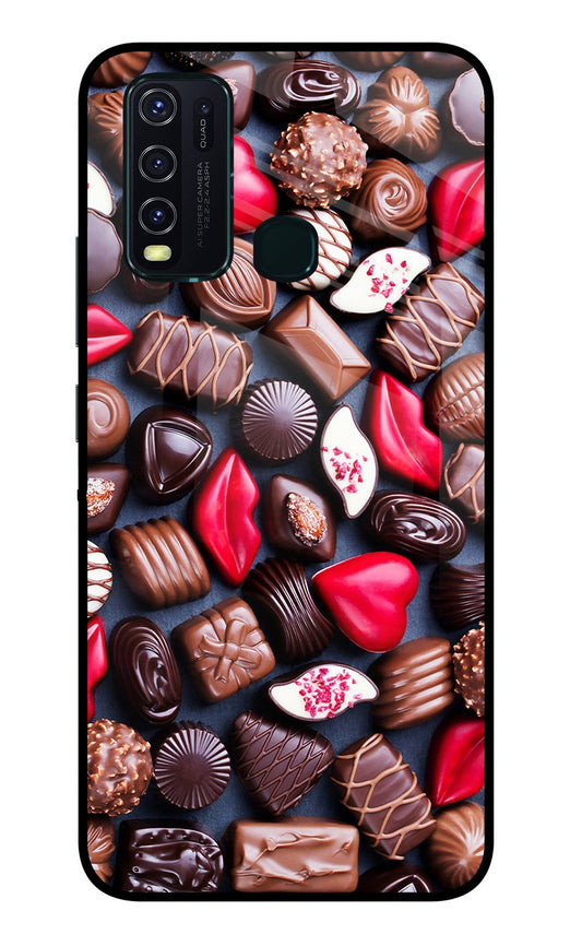Chocolates Vivo Y30/Y50 Glass Case