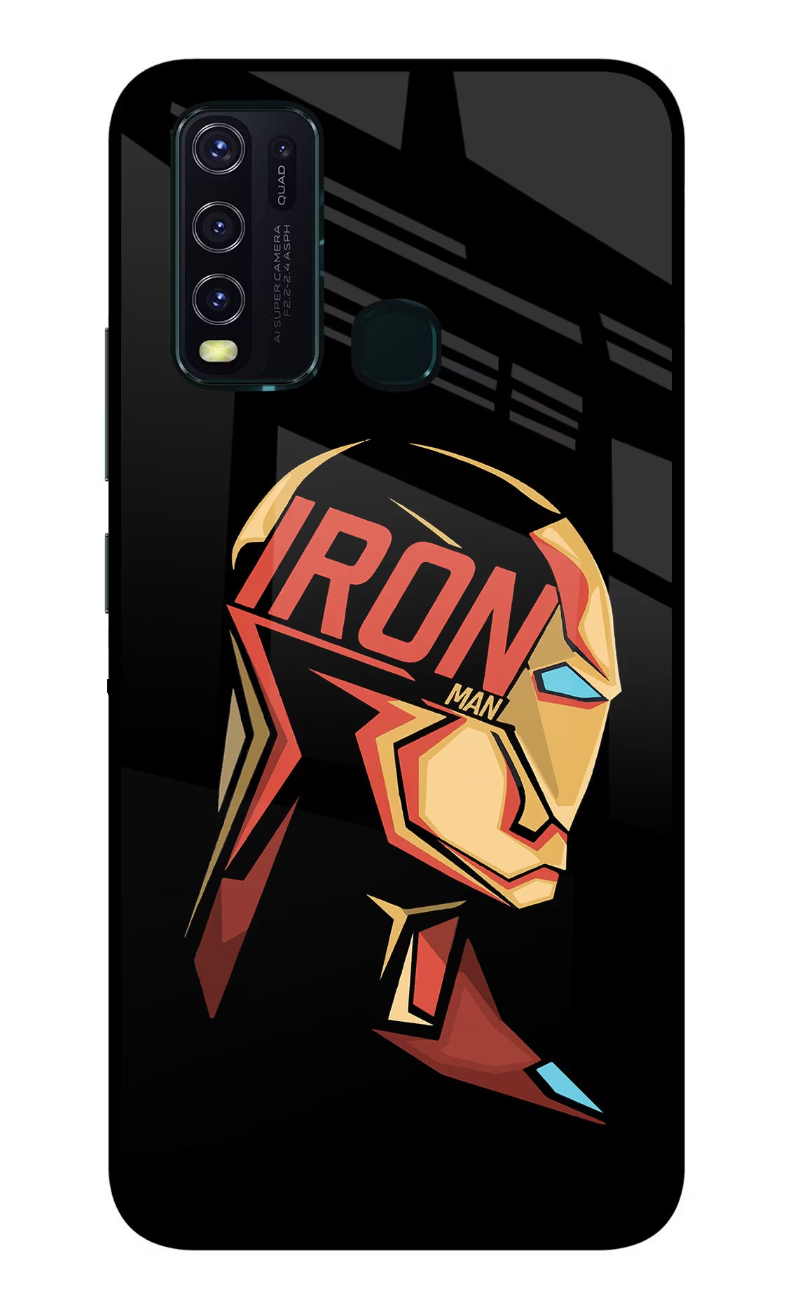 IronMan Vivo Y30/Y50 Glass Case Back Cover by Casekaro