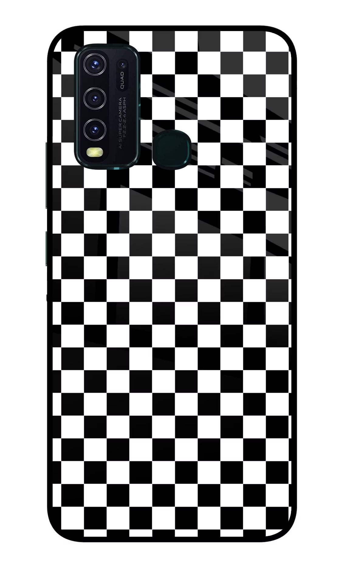 Chess Board Vivo Y30/Y50 Glass Case Back Cover by Casekaro