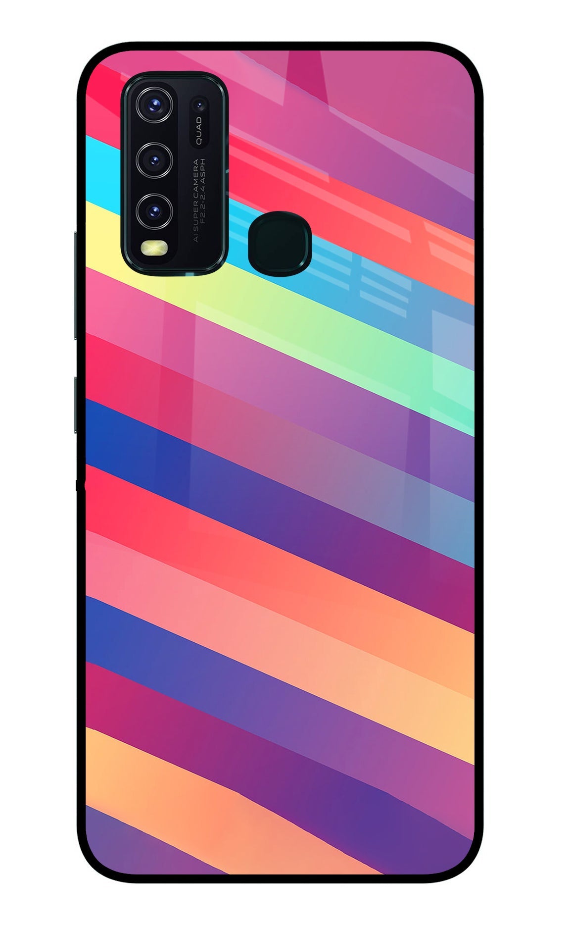 Stripes color Vivo Y30/Y50 Back Cover