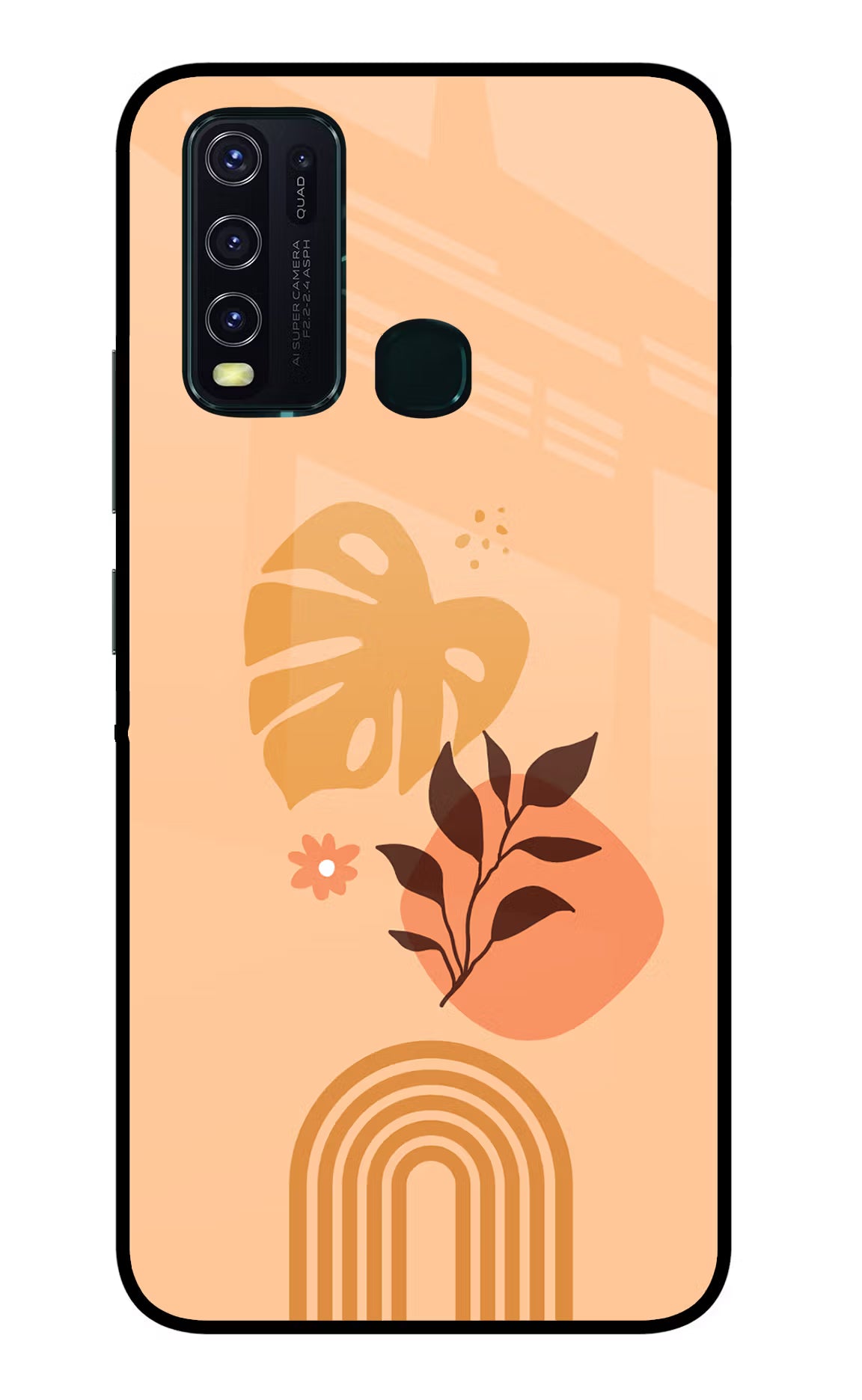 Bohemian Art Vivo Y30/Y50 Glass Case Back Cover by Casekaro